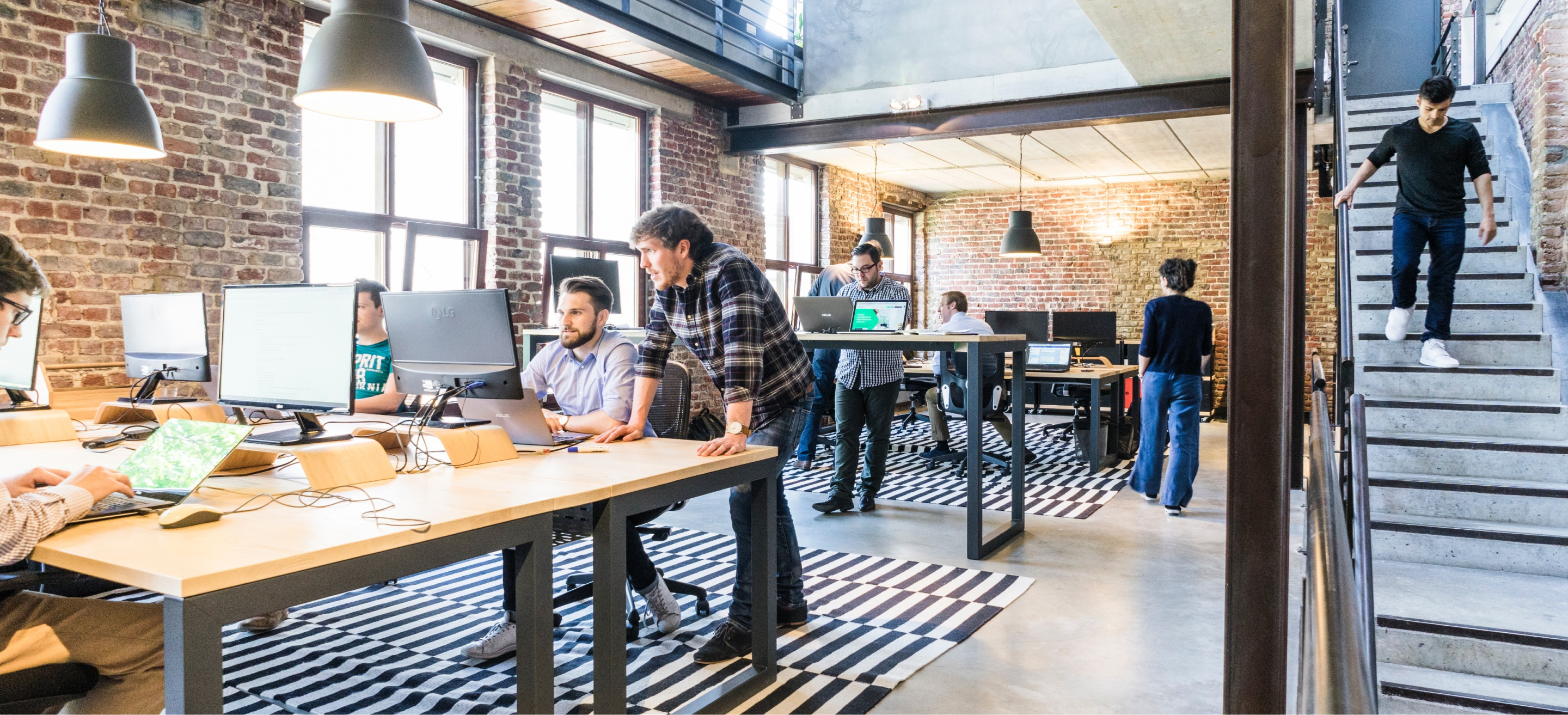 The Afillix team working in the office